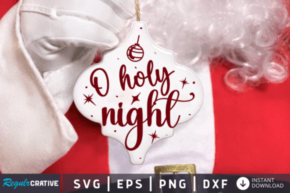 FREE O Holy Night Svg Design for Crafts and Graphics