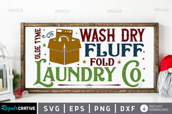 FREE Olde Tyme Wash Dry Fluff Fold Laund Graphics & Crafts