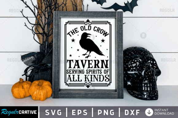 FREE the Old Crow Tavern Serving Spirits Graphics and Crafts